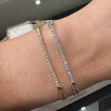 Bracciale barretta Media diamanti Bianchi oro Giallo