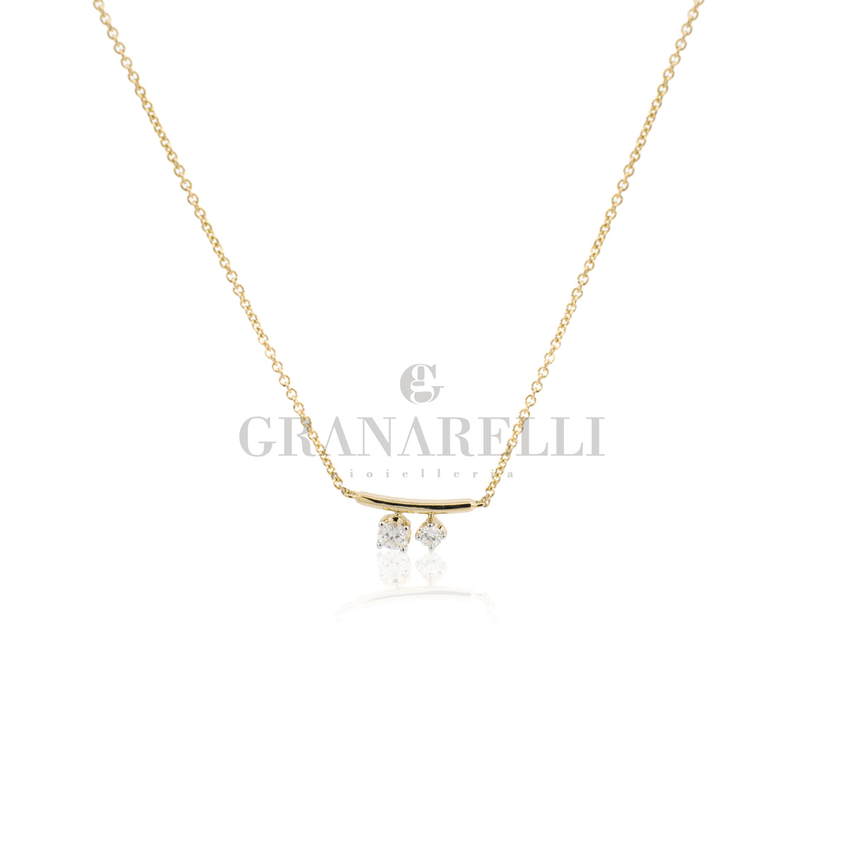 Girocollo minimal in Oro giallo e Diamanti-Girocolli-CRIVELLI-Gioielleria Granarelli