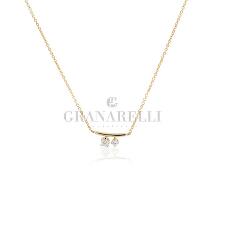 Girocollo minimal in Oro giallo e Diamanti-Girocolli-CRIVELLI-Gioielleria Granarelli