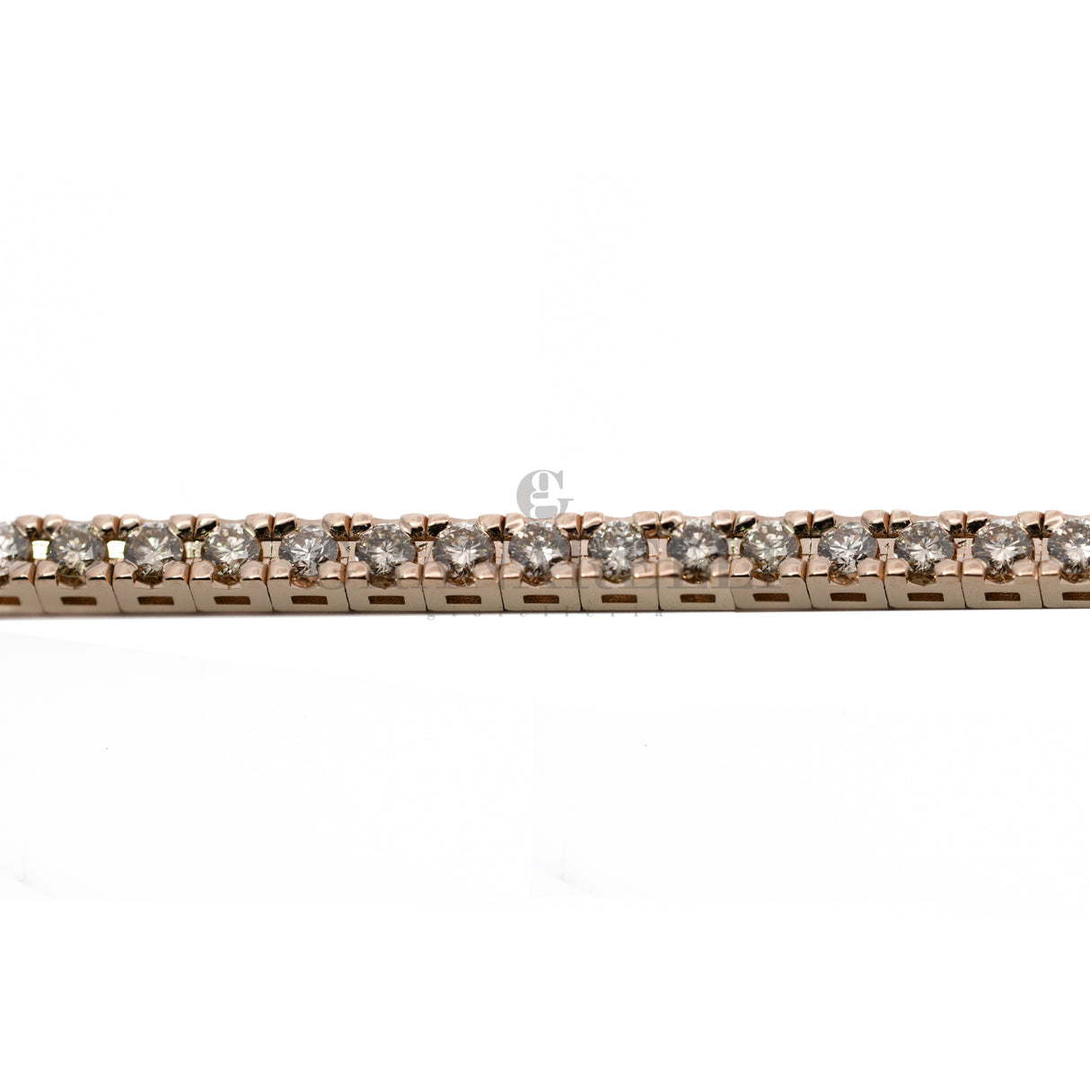 Bracciale Tennis Oro Rosa Diamanti Brown 3.97kt-Bracciali-GRANARELLI-Gioielleria Granarelli