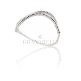 Bracciale rigido in oro bianco e diamanti-Bracciali-GRANARELLI-Gioielleria Granarelli