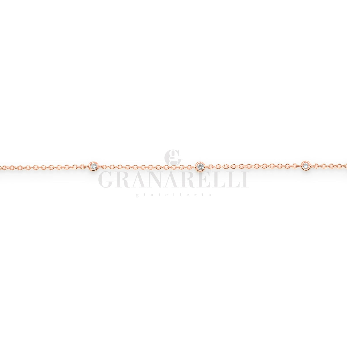 Bracciale Oro Rosa diamanti alternati-Bracciali-CRIVELLI-Gioielleria Granarelli