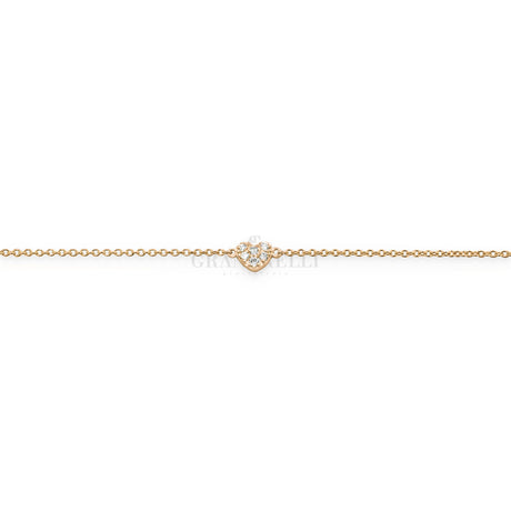 Bracciale Cuore pavé Diamanti mini in Oro Rosa-Bracciali-CRIVELLI-Gioielleria Granarelli