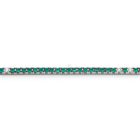 Bracciale Tennis Smeraldi e spot Cinque Diamanti-Bracciali-CRIVELLI-Gioielleria Granarelli