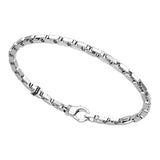 Bracciale Zancan in argento con maglia veneziana e pietre nere EXB593-Bracciali-ZANCAN-Gioielleria Granarelli