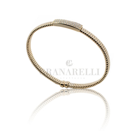 Bracciale tubogas con Diamanti In Oro Giallo-Bracciali-CRIVELLI-Gioielleria Granarelli