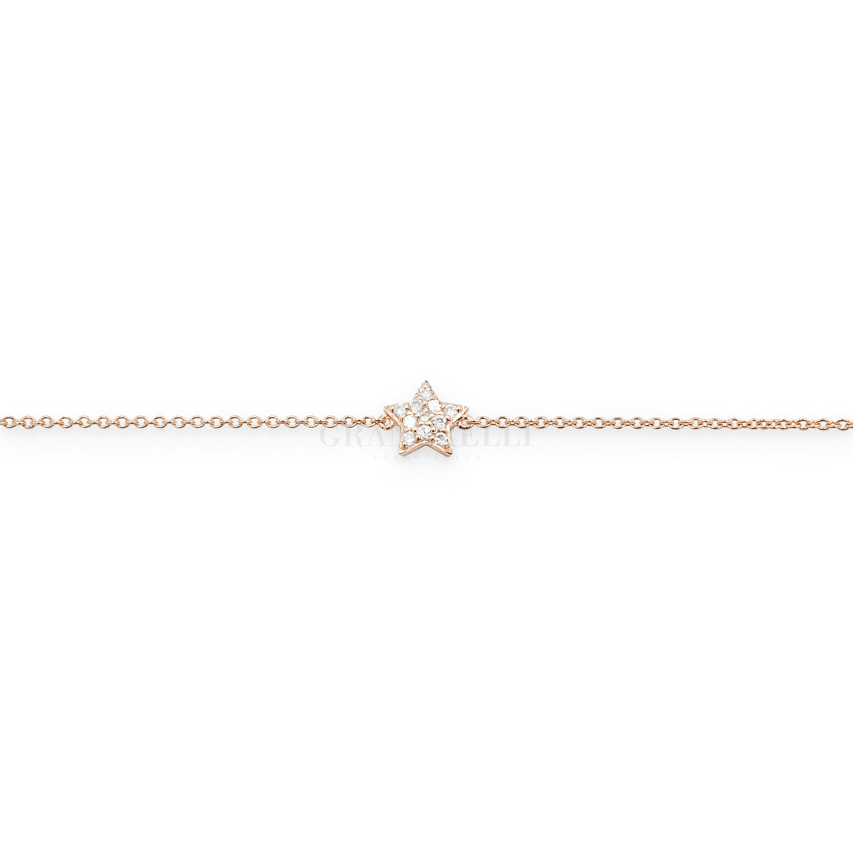 Bracciale Stella Pavé Diamanti in Oro Rosa