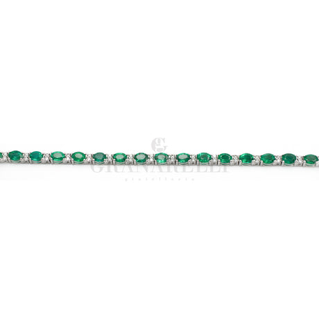 Bracciale Tennis Smeraldi e Diamanti bianchi-Bracciali-CRIVELLI-Gioielleria Granarelli