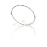 Bracciale rigido in oro bianco con diamanti-Bracciali-GRANARELLI-Gioielleria Granarelli