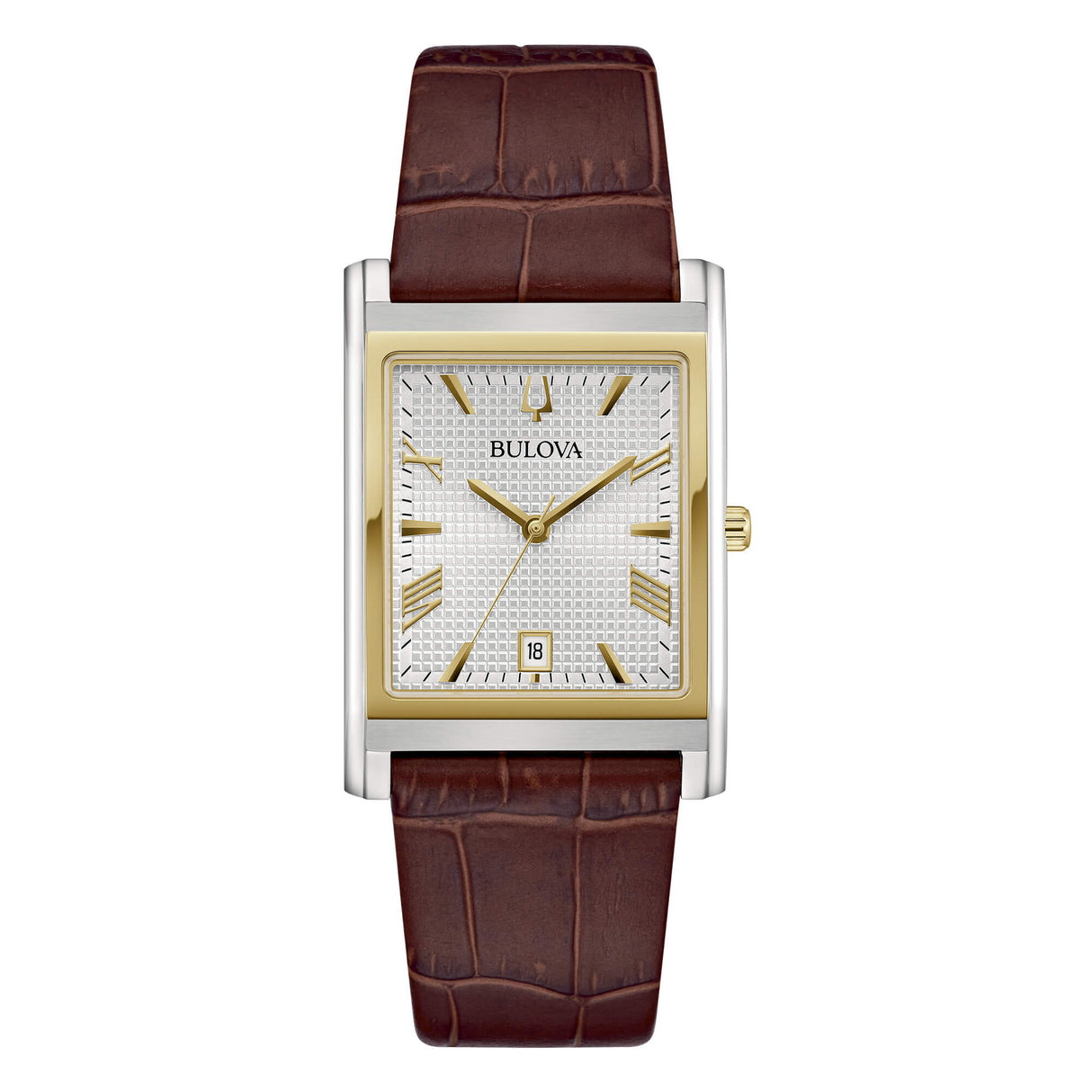 Classic Rectangle Silver Pelle 29mm-Orologi-BULOVA-Gioielleria Granarelli