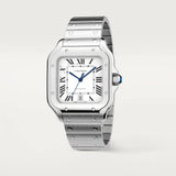 Orologio Santos de Cartier. Modello grande, movimento automatico, acciaio SECOND HAND