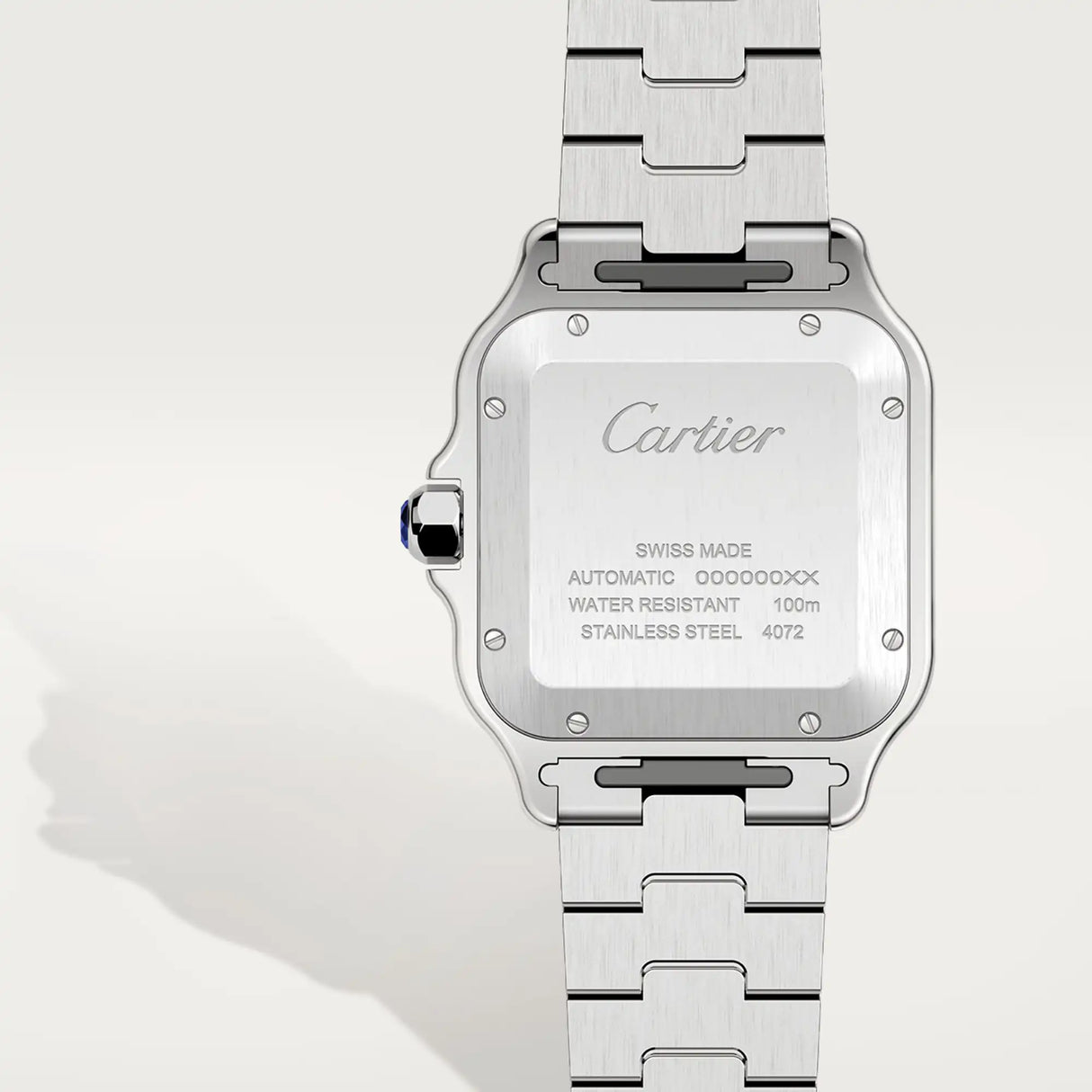 Orologio Santos de Cartier. Modello grande, movimento automatico, acciaio SECOND HAND