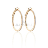 Orecchini Cerchio Diamanti in Oro Rosa