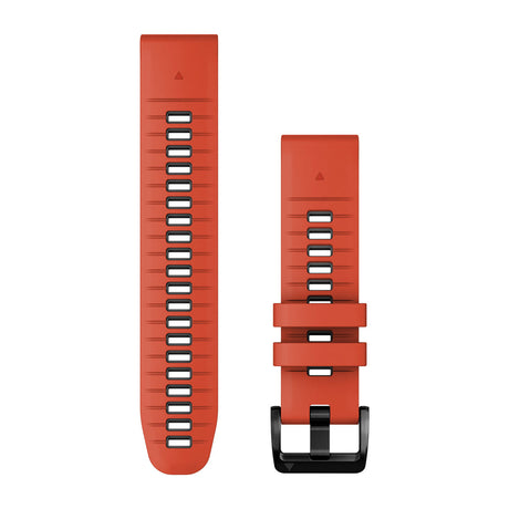 Cinturini QuickFit® 22 Silicone, Flame Red & Graphite-Cinturini-GARMIN-Gioielleria Granarelli