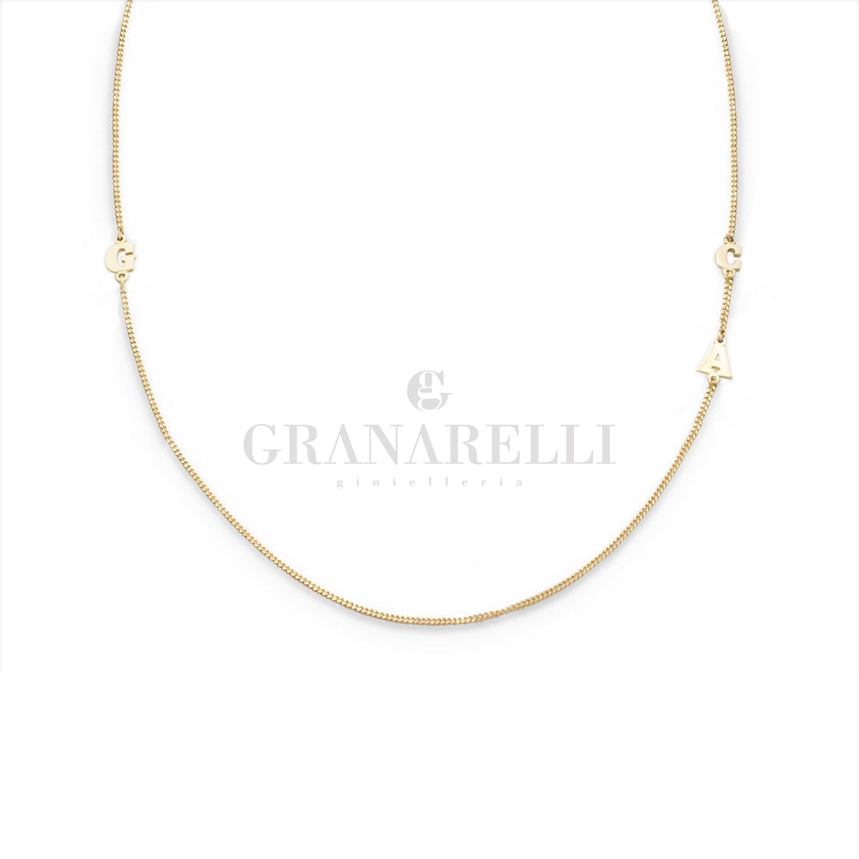Collana personalizzabile tre lettere piccole-Girocolli-GioGio-Gioielleria Granarelli