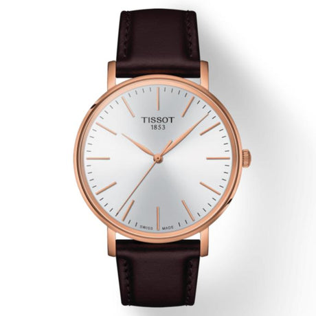 Everytime Gent Rosato Pelle-Orologi-TISSOT-Gioielleria Granarelli