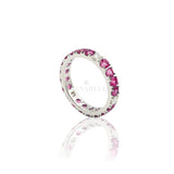 Anello Fedina Rubini ct 2,30 e 5 Diamanti Spot ct 0.60