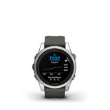 fēnix® 7S Pro – Solar Edition Silver con cinturino Graphite-Orologi-GARMIN-Gioielleria Granarelli