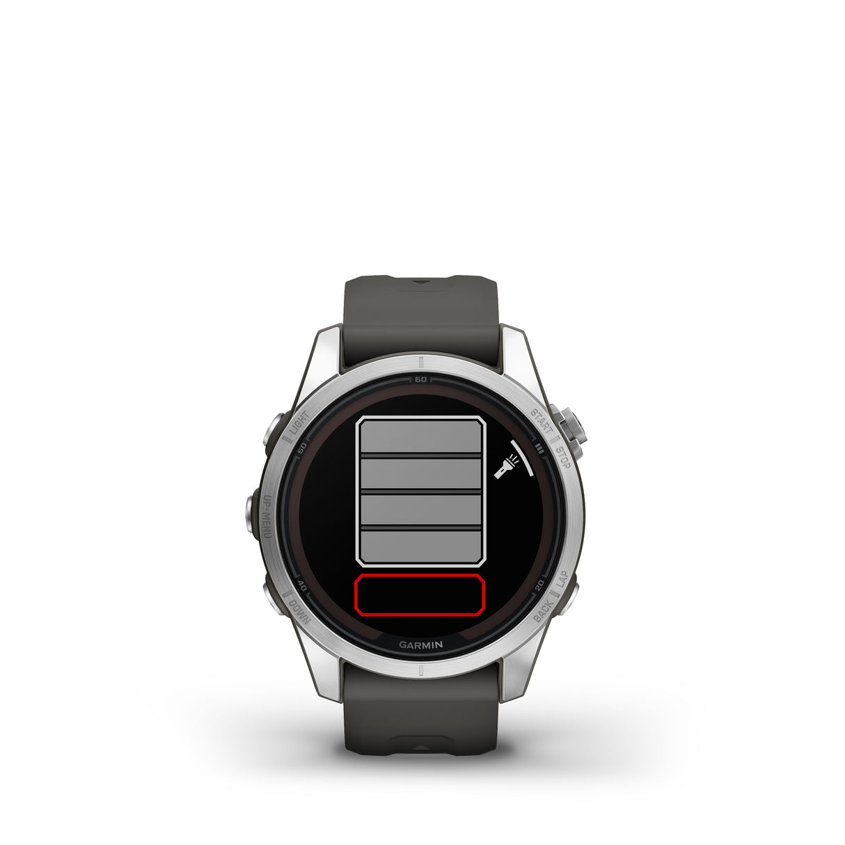 fēnix® 7S Pro – Solar Edition Silver con cinturino Graphite-Orologi-GARMIN-Gioielleria Granarelli