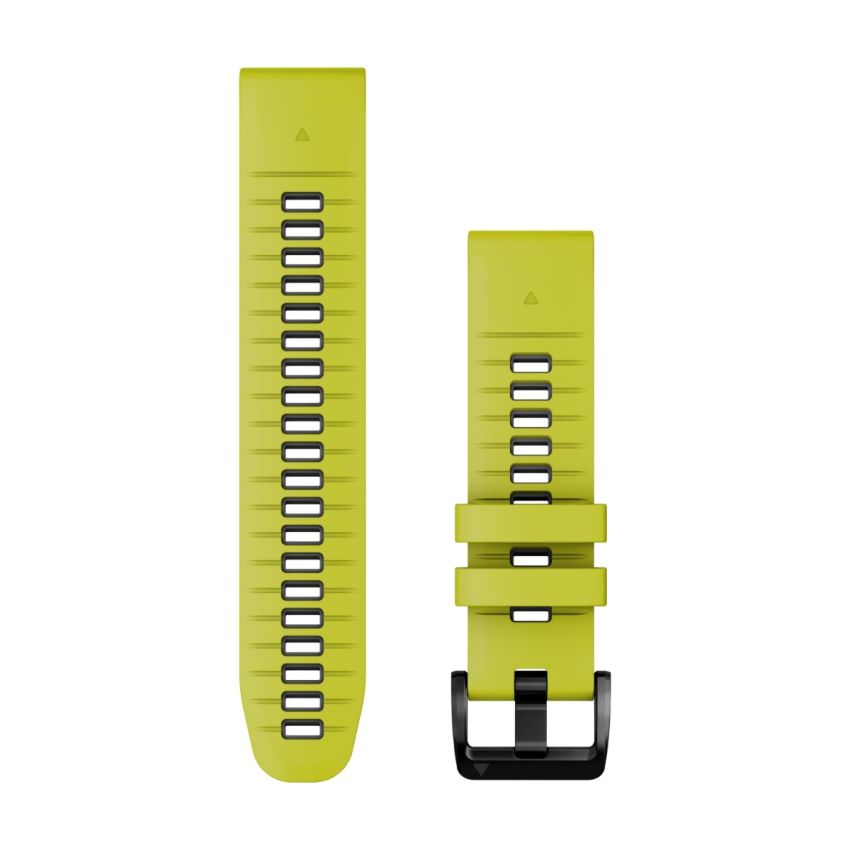 Cinturino QuickFit® 22 Silicone, Electric Lime & Graphite-Cinturino-GARMIN-Gioielleria Granarelli