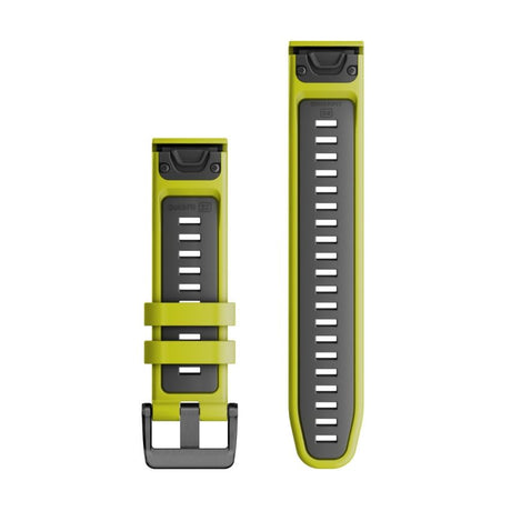Cinturino QuickFit® 22 Silicone, Electric Lime & Graphite-Cinturino-GARMIN-Gioielleria Granarelli