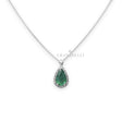 Girocollo Smeraldo 2.14kt Pendente taglio "Goccia" con contorno di Diamanti-Girocolli-GRANARELLI-Gioielleria Granarelli