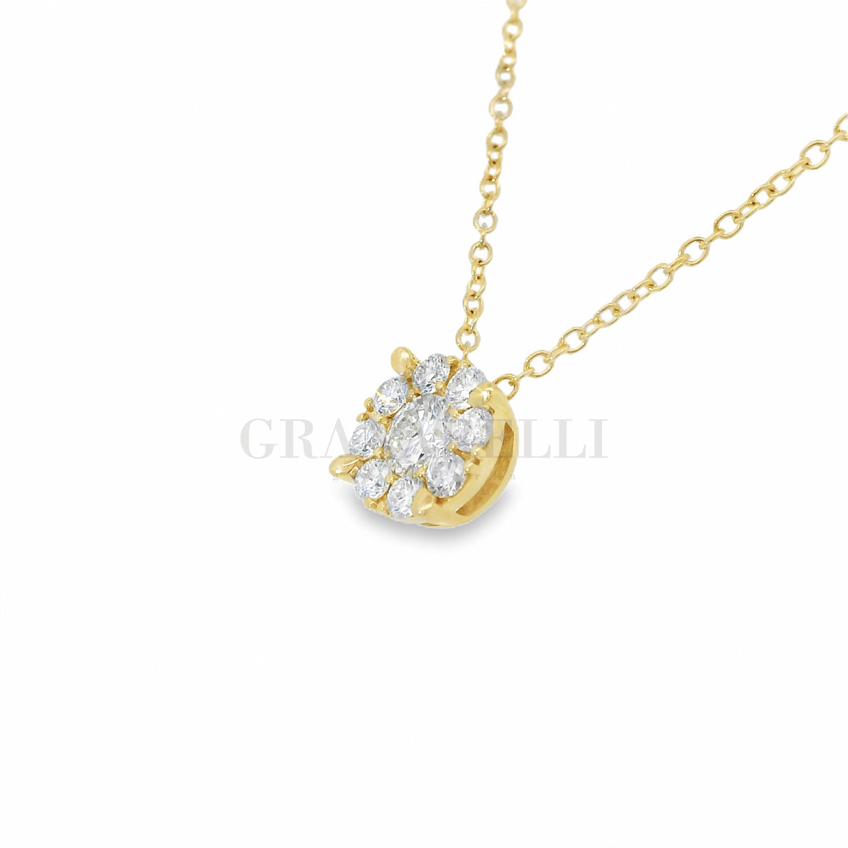 Diamond flower crew 0.49kt in white gold