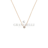 Girocollo Tondo pavè in oro Rosa