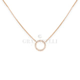 Girocollo cerchio silhouette Diamanti in Oro Rosa