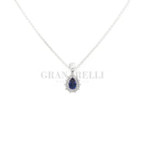 Diamond flower crew 0.49kt in white gold
