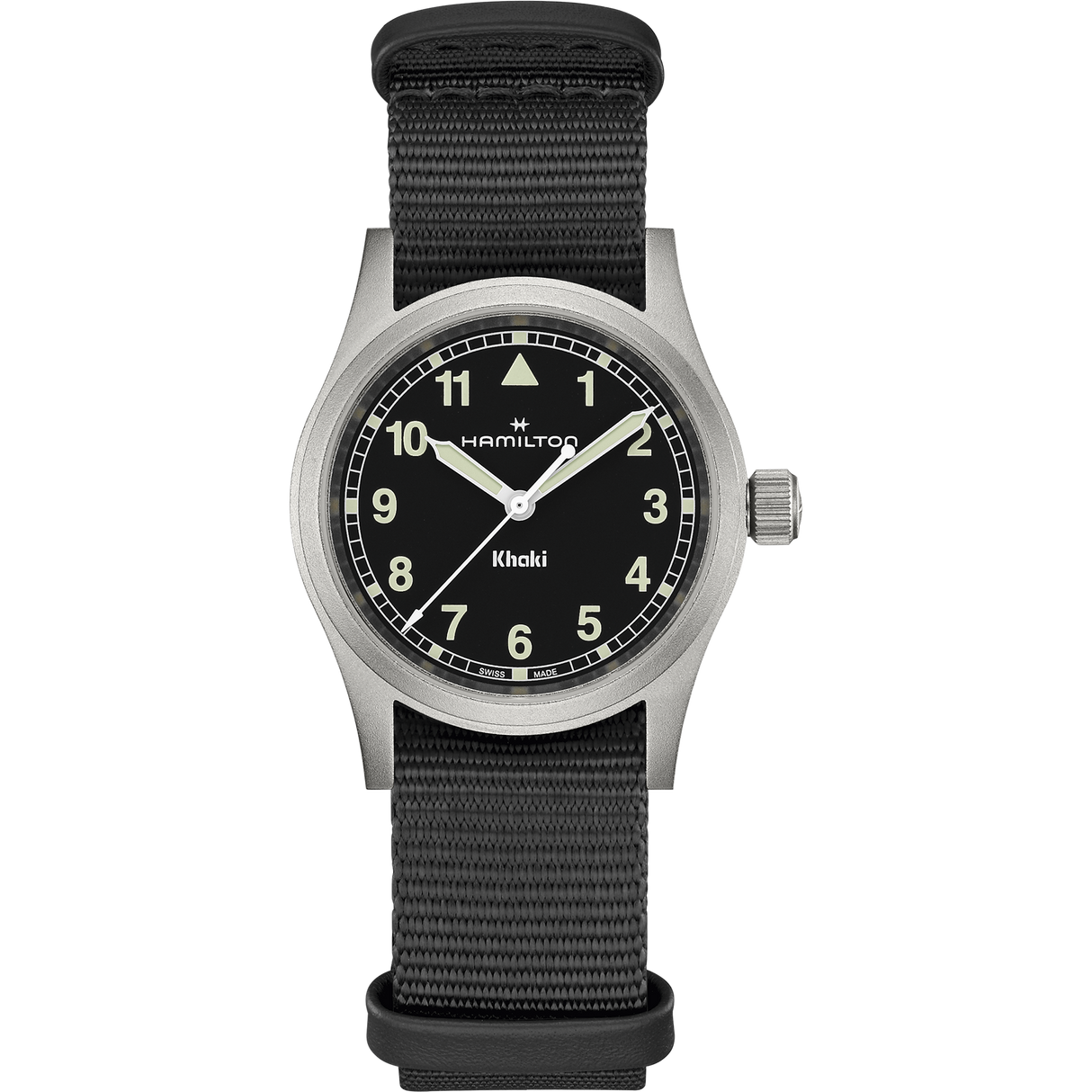 Khaki Field Quarzo 33mm Nero-Orologi-HAMILTON-Gioielleria Granarelli