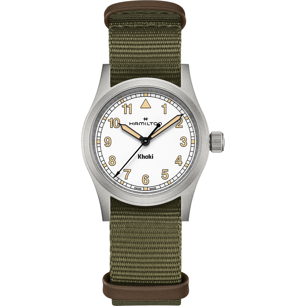 Khaki Field Quarzo 33mm Bianco Canvass-Orologi-HAMILTON-Gioielleria Granarelli