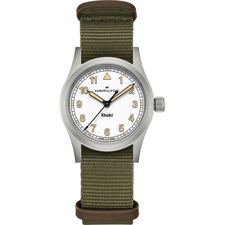 Khaki Field Quarzo 33mm Bianco Canvass-Orologi-HAMILTON-Gioielleria Granarelli