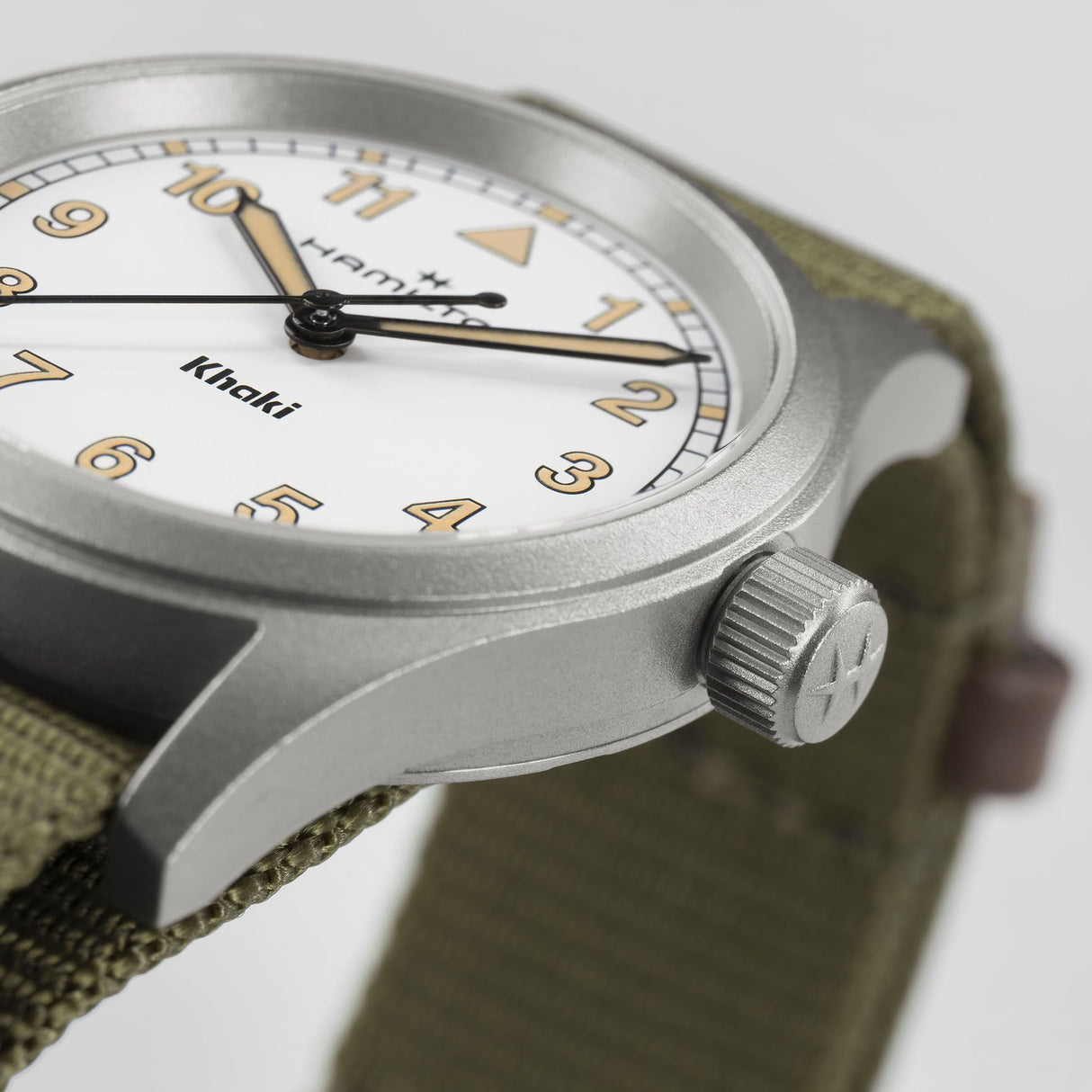 Khaki Field Quarzo 33mm Bianco Canvass-Orologi-HAMILTON-Gioielleria Granarelli