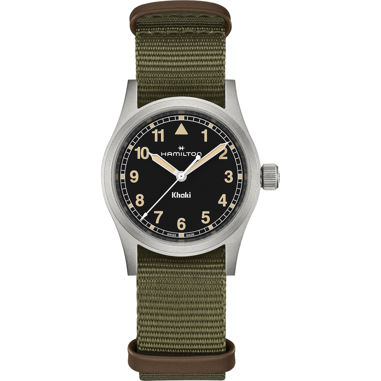 Khaki Field Quarzo 33mm Verde-Orologi-HAMILTON-Gioielleria Granarelli