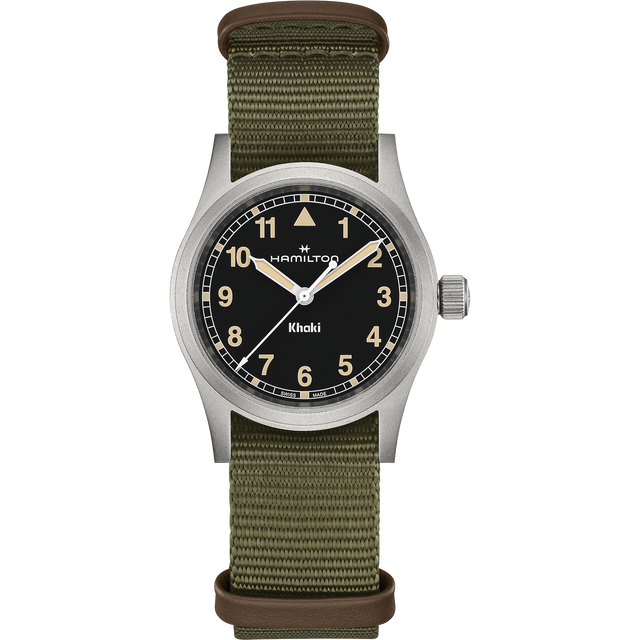 Khaki Field Quarzo 33mm Verde-Orologi-HAMILTON-Gioielleria Granarelli