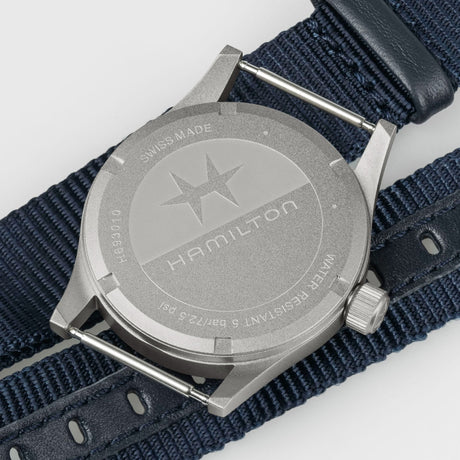 Khaki Field Quarzo 33mm Blu-Orologi-HAMILTON-Gioielleria Granarelli