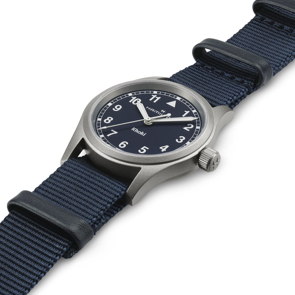 Khaki Field Quarzo 33mm Blu-Orologi-HAMILTON-Gioielleria Granarelli