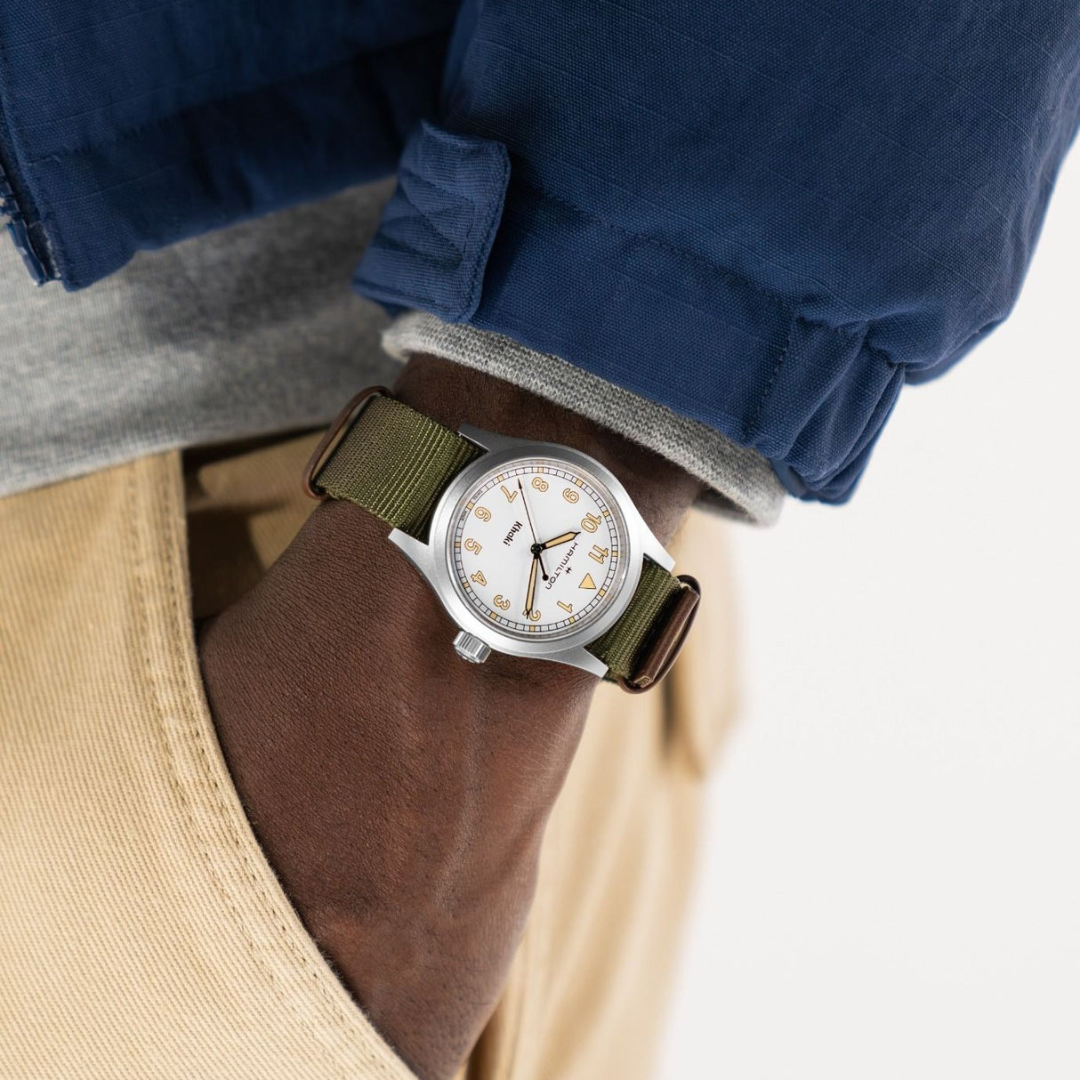 Khaki Field Quarzo 38mm Bianco-Orologi-HAMILTON-Gioielleria Granarelli