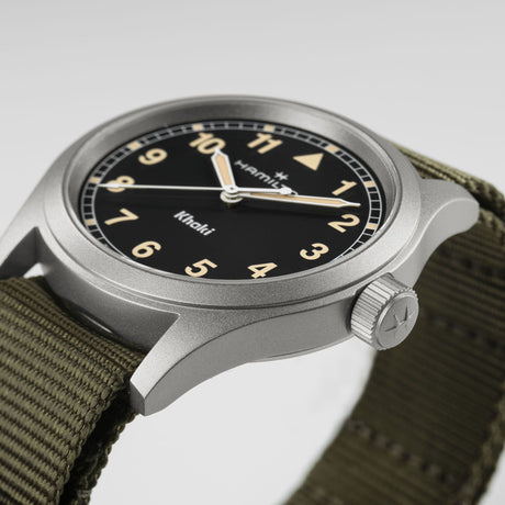 Khaki Field Quarzo 38mm Nero-Orologi-HAMILTON-Gioielleria Granarelli