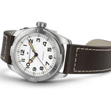 Khaki Field Expedition Automatico Bianco Pelle-Orologi-HAMILTON-Gioielleria Granarelli