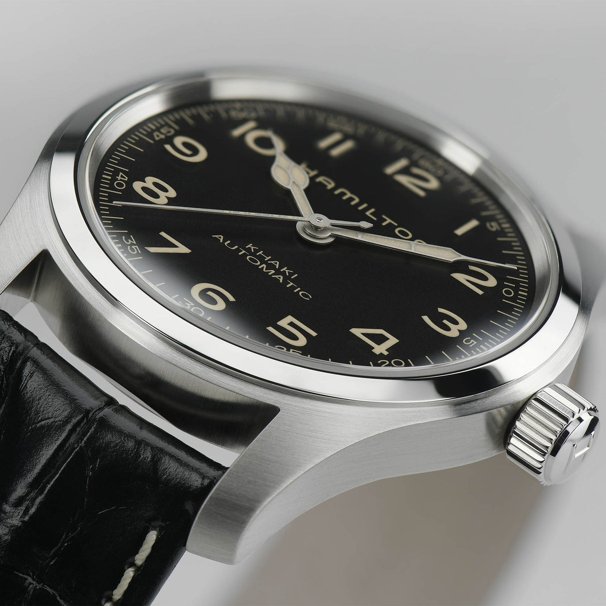 Khaki Field Murph Automatico Nero 42 mm Set doppio cinturino