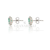 Orecchini Smeraldo Ovale 0.95kt e Diamanti