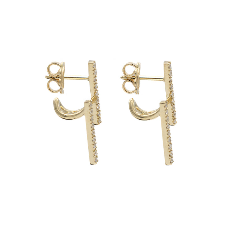 Mono earring diamond bar