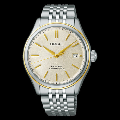 Presage Classic Automatico Beige Acciaio-Orologi-SEIKO-Gioielleria Granarelli