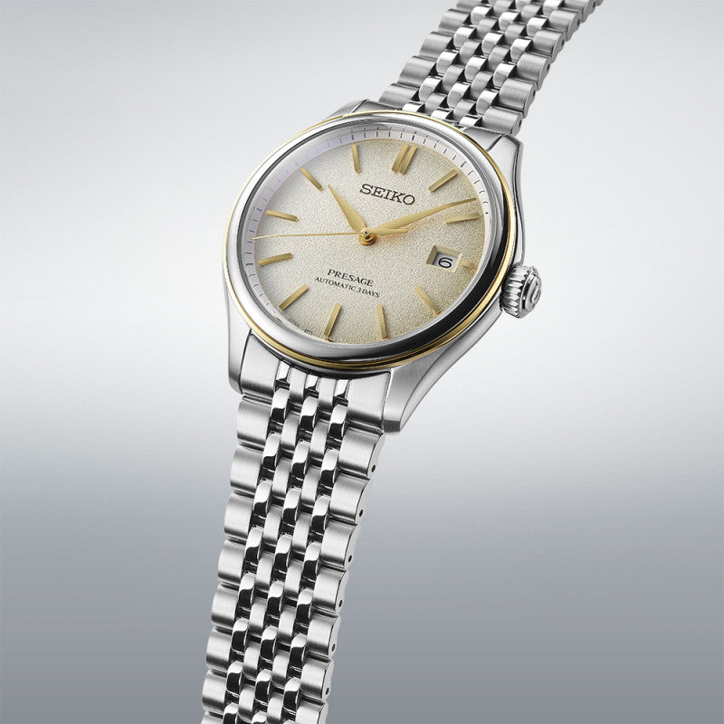 Presage Classic Automatico Beige Acciaio-Orologi-SEIKO-Gioielleria Granarelli