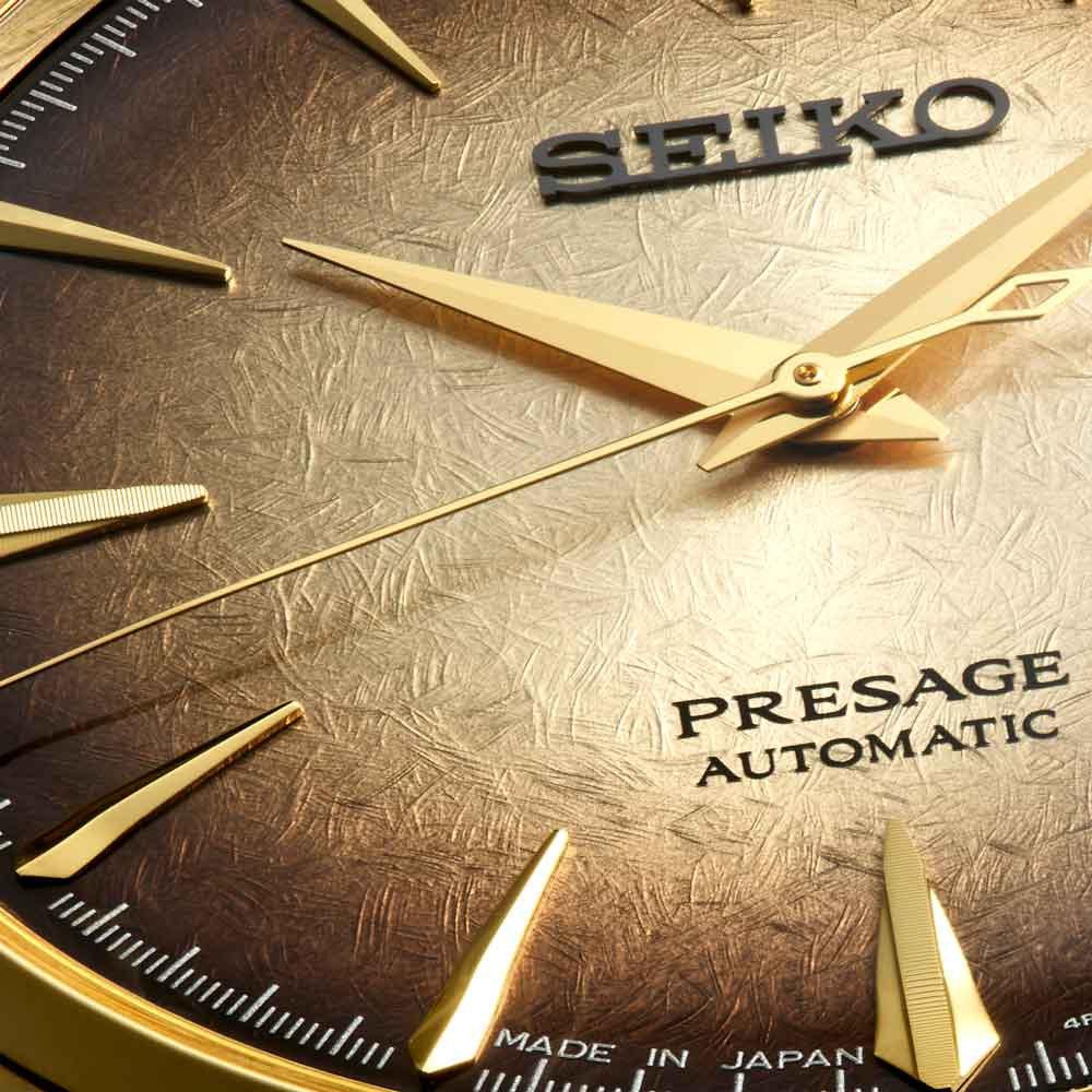 Presage Cocktail Automatico Dorato Fumè-Orologi-SEIKO-Gioielleria Granarelli