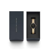 Petit Lumine Pressed Piano Black Evergold 28mm-Orologi-DANIEL WELLINGTON-Gioielleria Granarelli