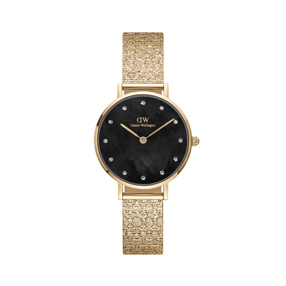 Petit Lumine Pressed Piano Black Evergold 28mm-Orologi-DANIEL WELLINGTON-Gioielleria Granarelli