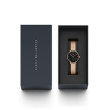 Petit Lumine Pressed Piano Black Melrose 28mm-Orologi-DANIEL WELLINGTON-Gioielleria Granarelli